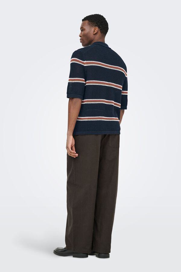 Only & Sons Polo de malha azul