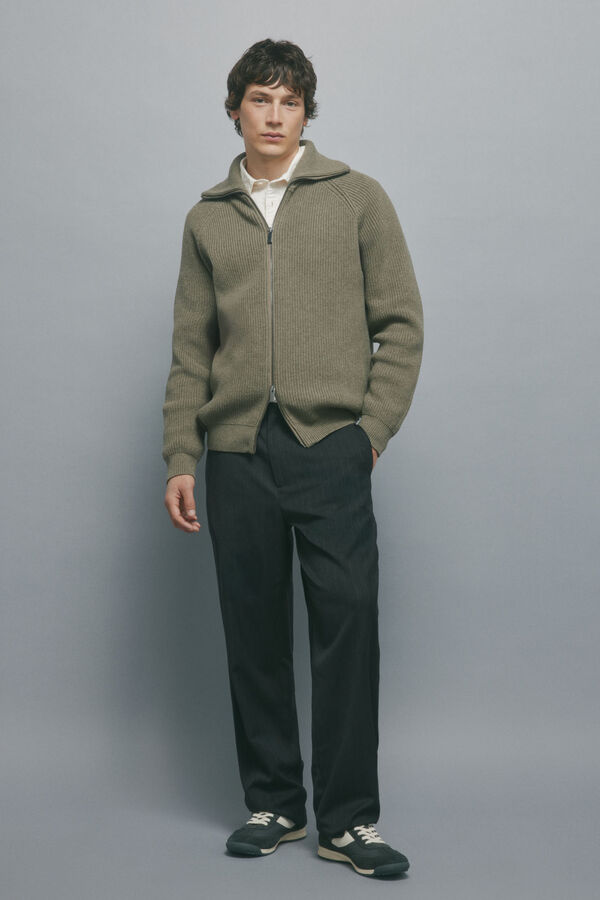 Springfield Pantal&oacute;n rayas straight fit gris
