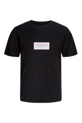 Jack & Jones Junior T-shirt b&aacute;sica logo preto