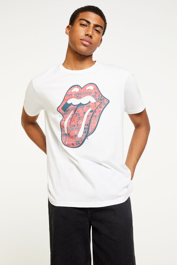 Springfield Camiseta Rolling Stones blanco