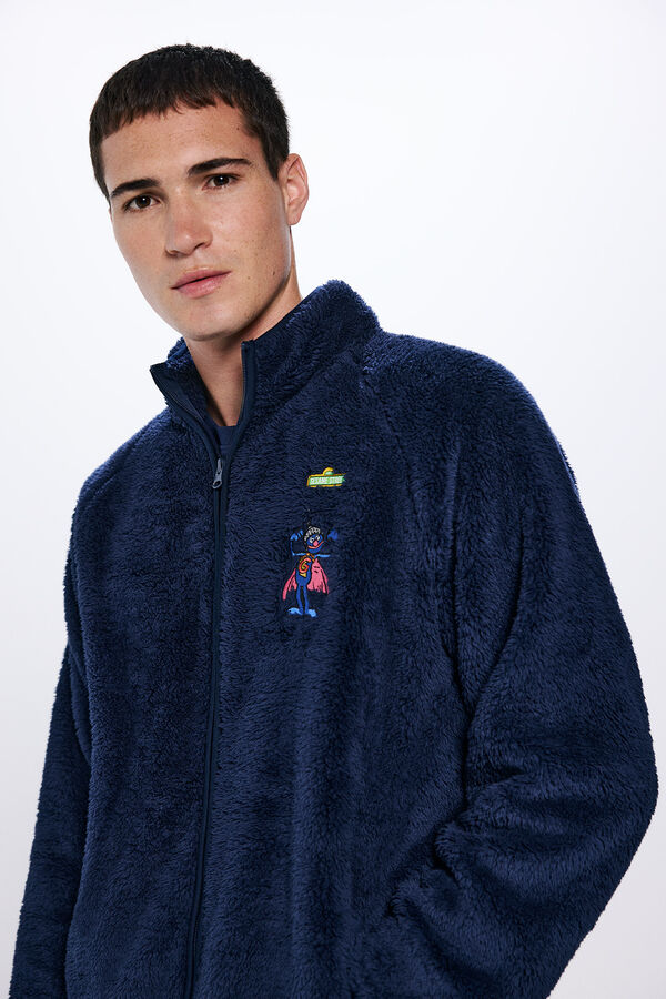 Springfield Robe curto de tecido com fecho-&eacute;clair Sesame polar &trade; azul