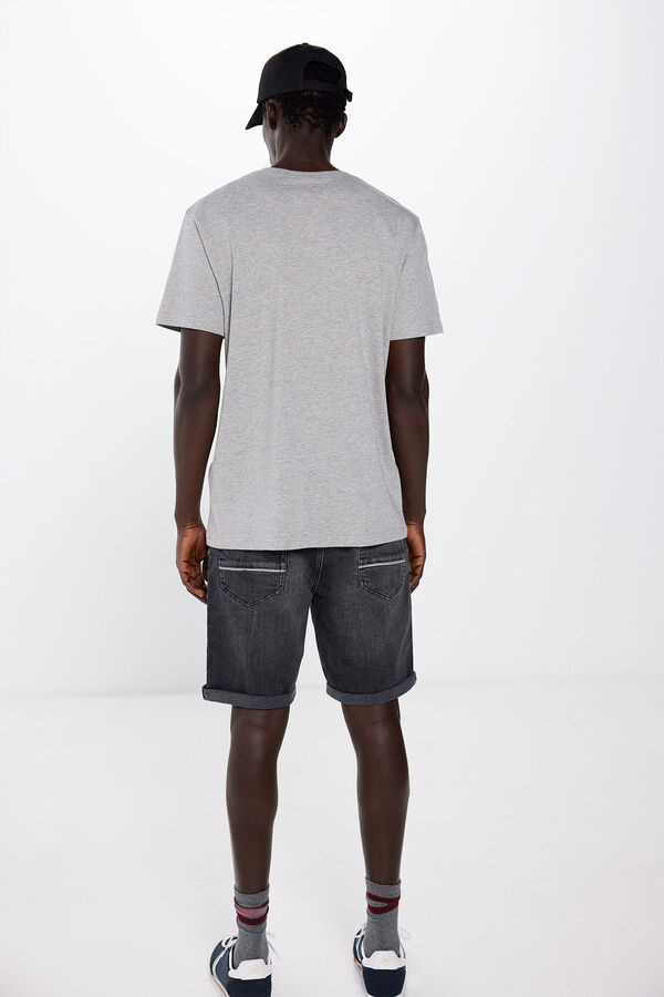 Springfield Bermuda denim slim preto  cinzento