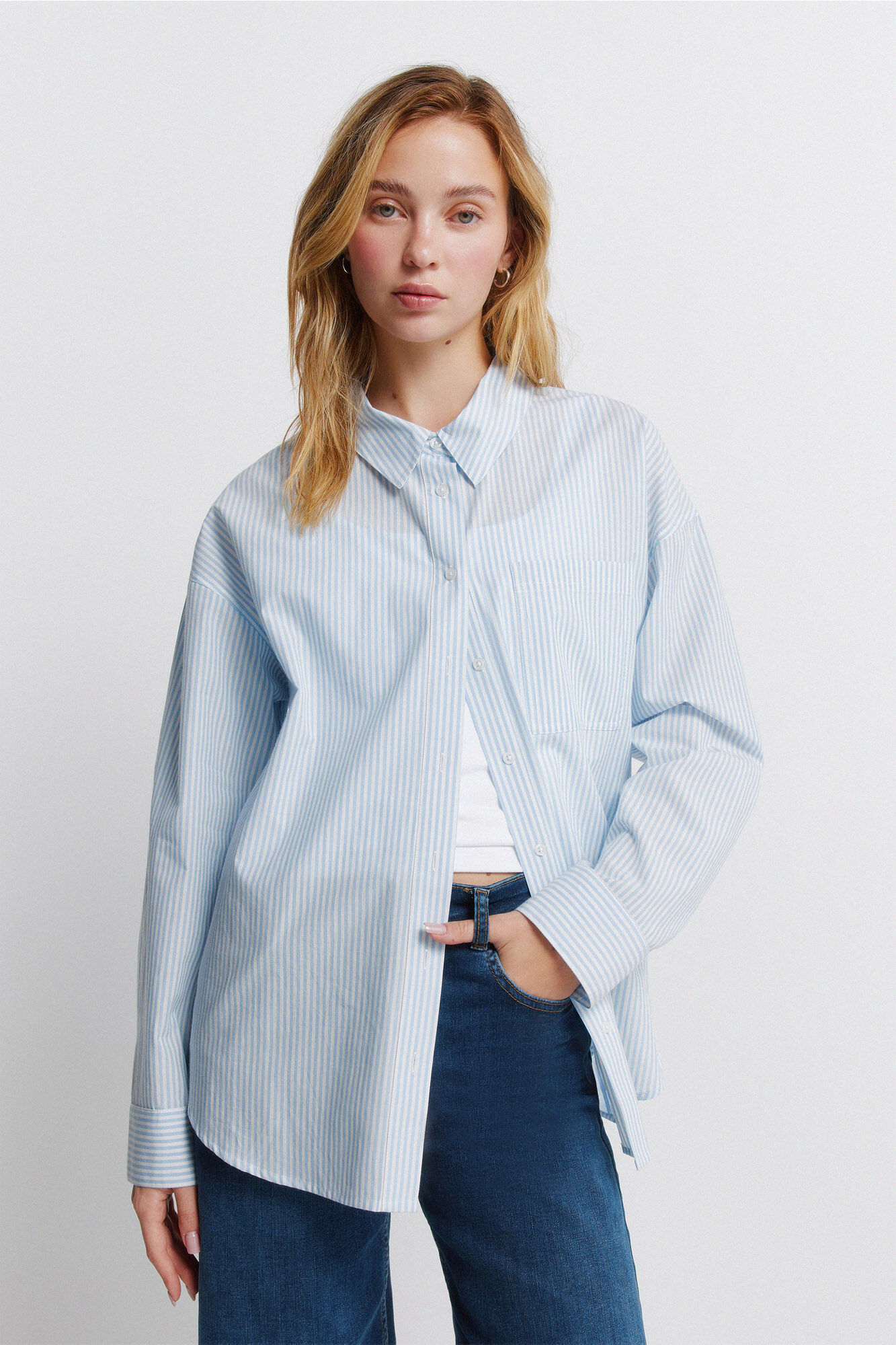 Springfield Camisa oversize &agrave;s riscas