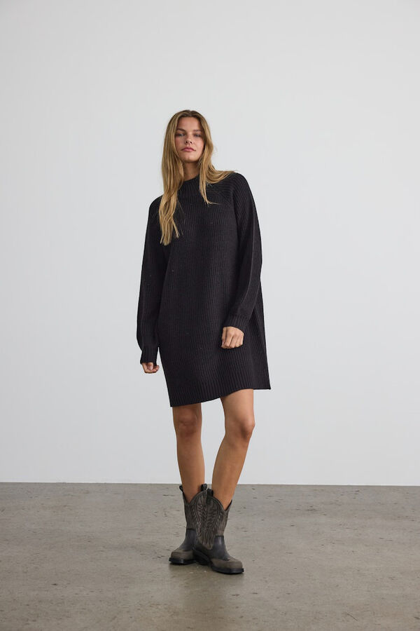 Noisy May Vestido curto de malha  preto