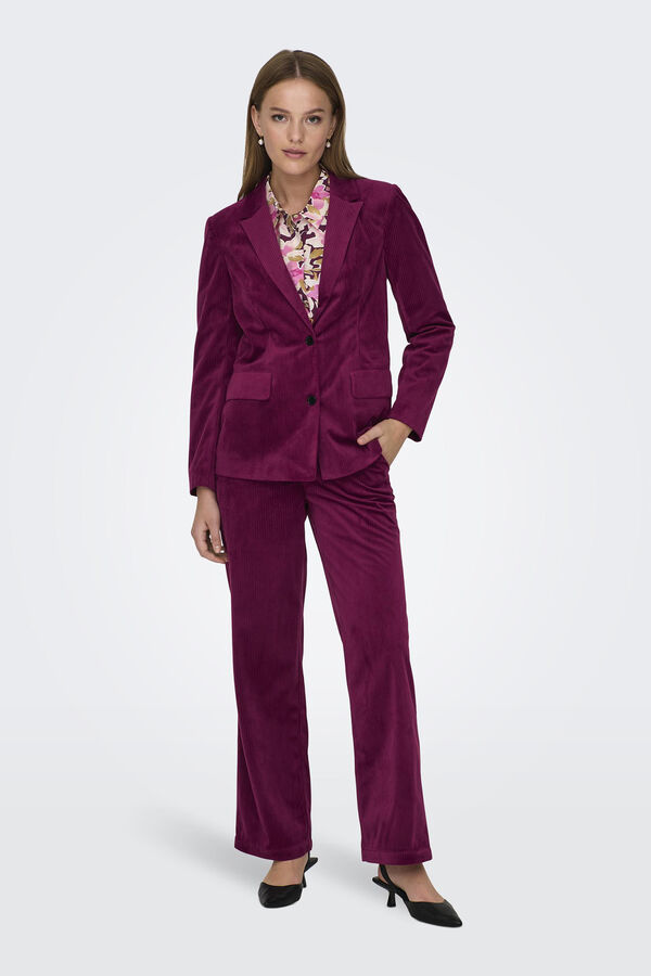 Springfield Blazer clásico de pana morado