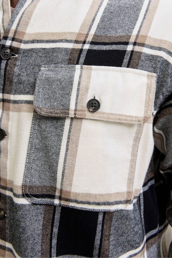 Jack & Jones PLUS Camisa cuadros relaxed gris