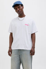 Jack & Jones Camiseta loose fit marfil