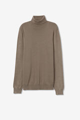 Tiffosi Jersey de Punto Básico de Cuello Alto beige