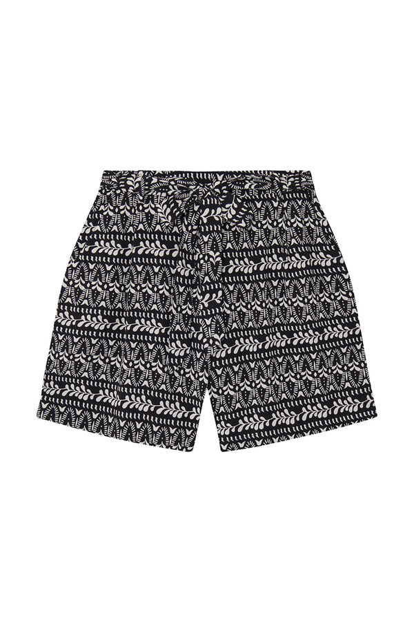 Springfield Calções fluidos étnicos preto