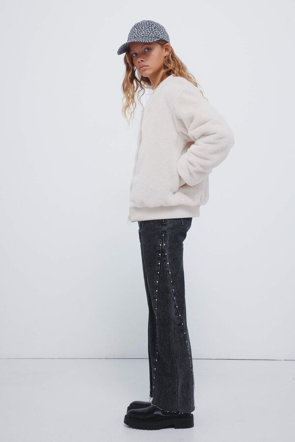 Springfield Kids Cal&ccedil;a jeans culotte com denim para menina cinzento