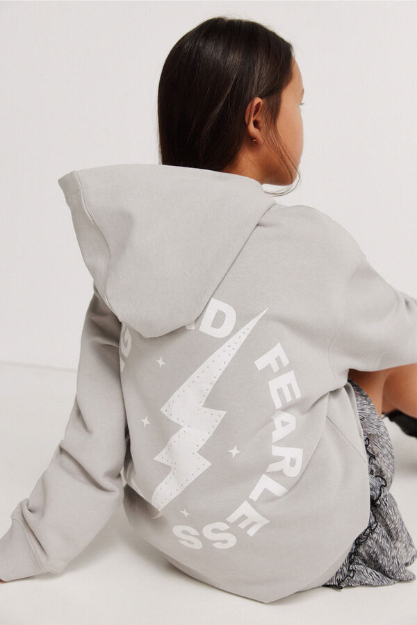Springfield Kids Sweatshirt estampado de raio para menina cinzento