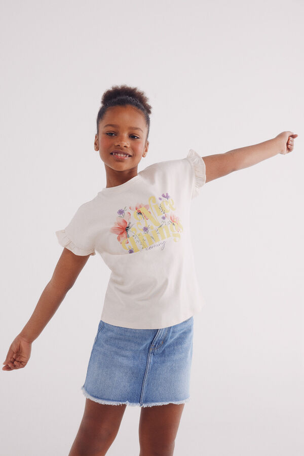 Springfield Kids Camiseta Nice Things ni&ntilde;a blanco