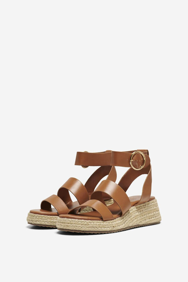 Only Sandalia cu&ntilde;a alpargata tostado