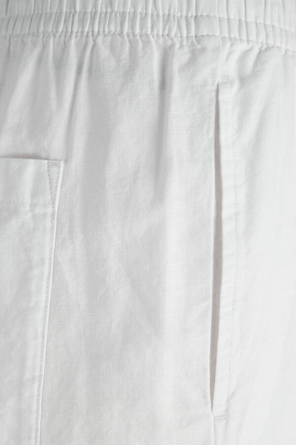 Jack & Jones Cal&ccedil;&otilde;es de linho  branco