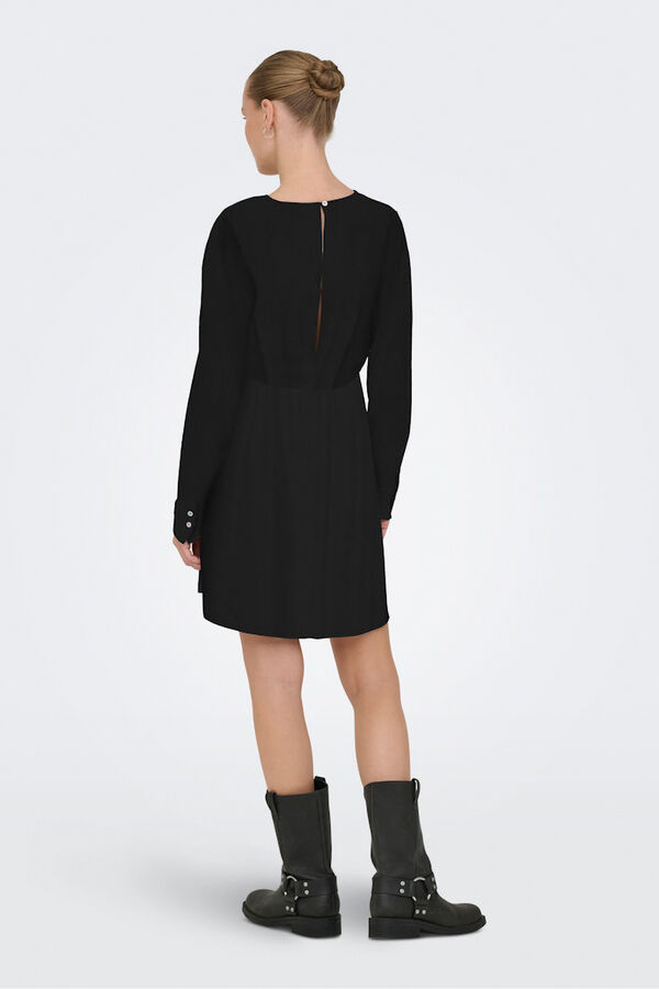 Only Vestido corto satinado negro