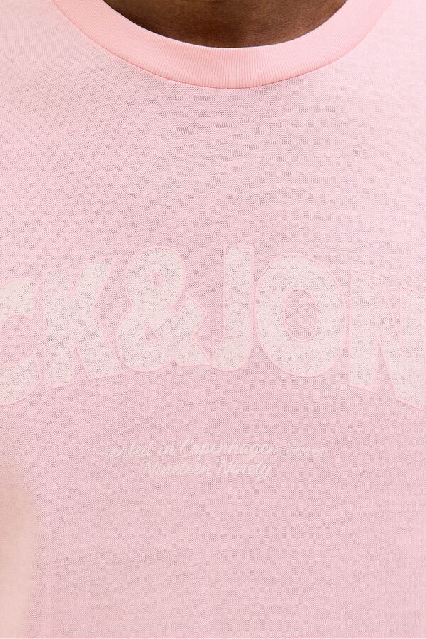 Jack & Jones Camiseta regular fit estampada coral