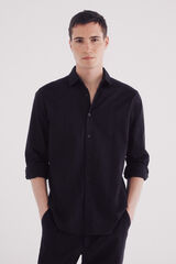 Springfield Camisa lino negro