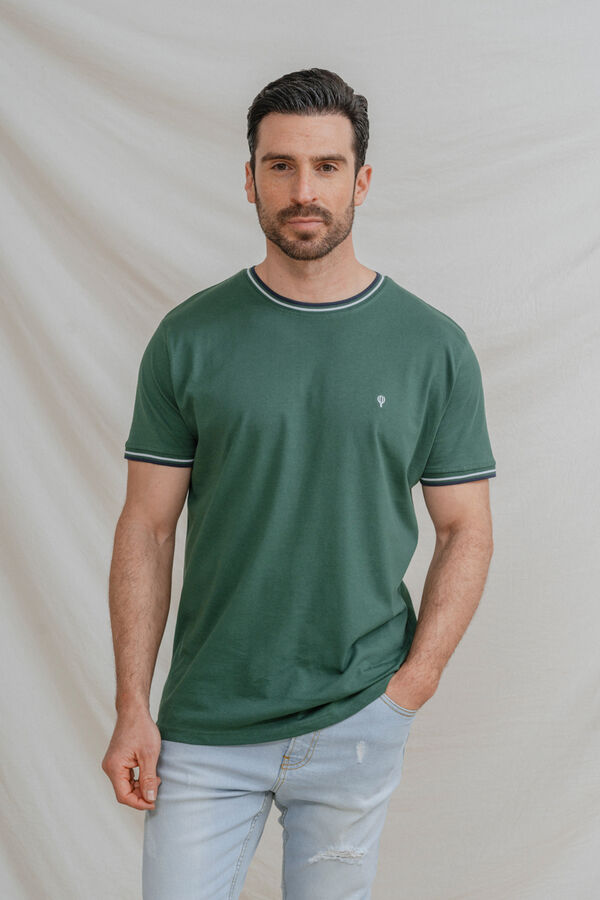 Celopman Camiseta b&aacute;sica verde