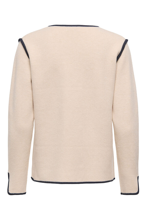 JDY Chaqueta cruzada punto blanco