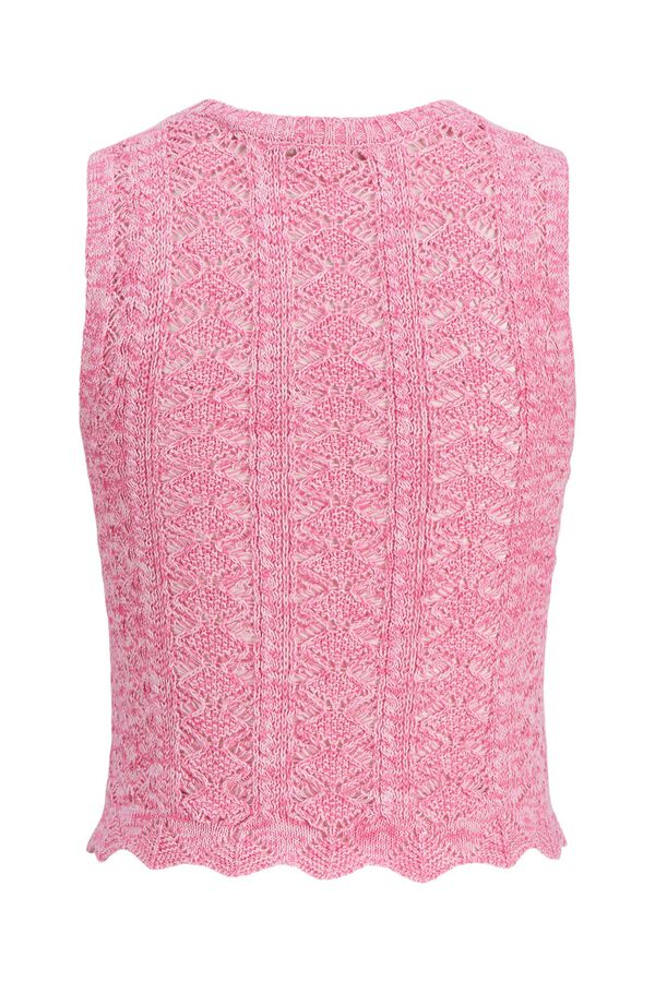Jack & Jones Top punto calado rosa