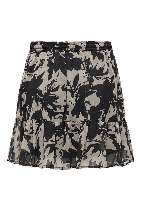 JDY Falda corta estampada negro