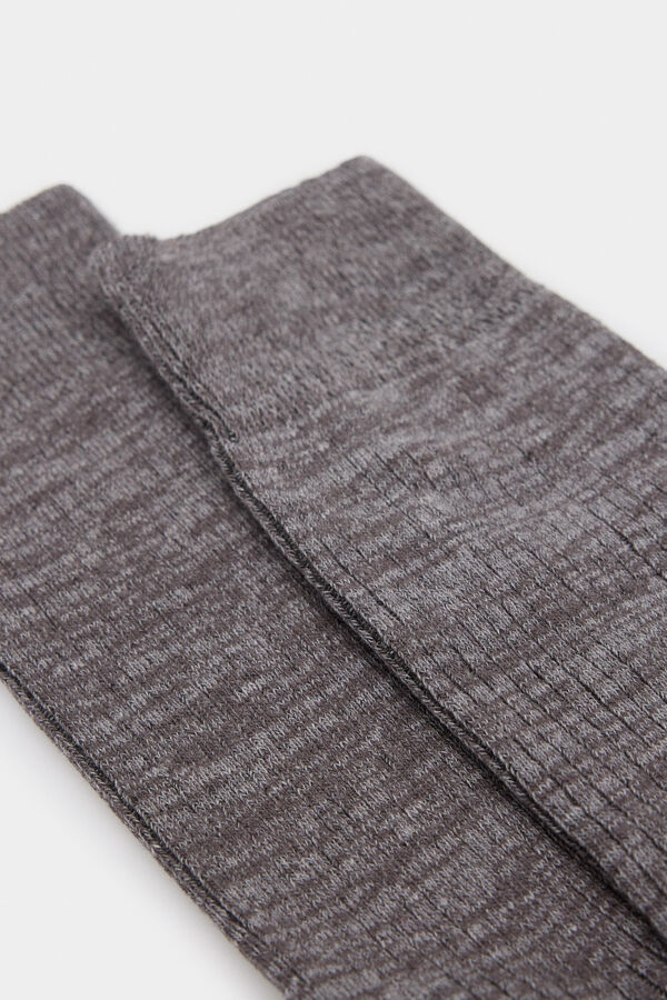 Springfield Meia de algod&atilde;o texturizada bicolor cinzento