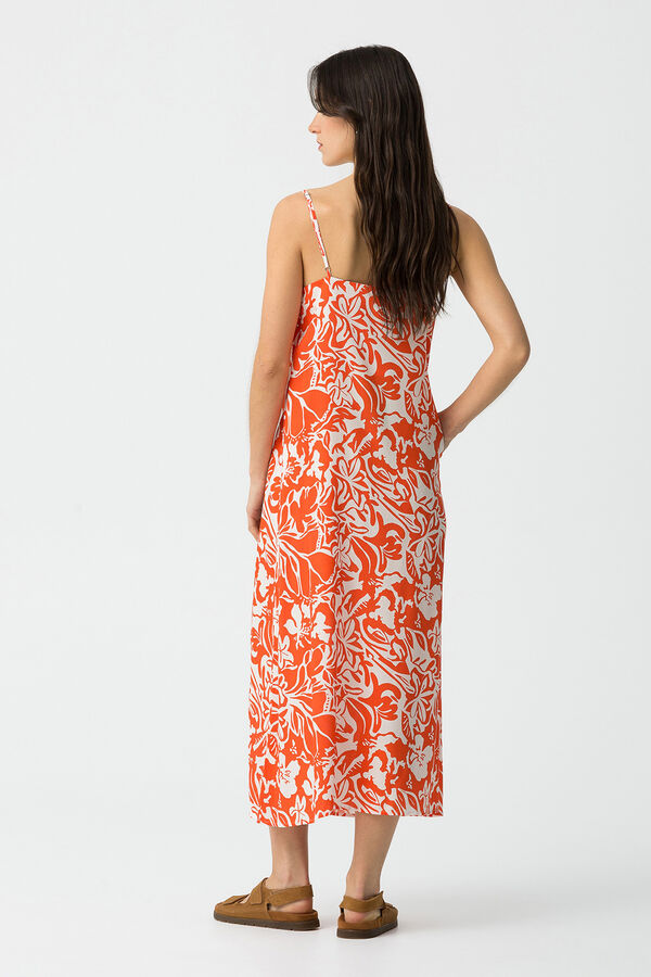 Tiffosi Vestido Estampado naranja