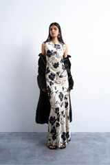 Topshop Vestido midi gola redonda e manga preto