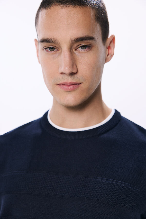 Springfield Jersey cuello doble azul