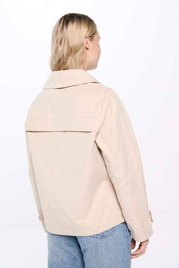 Springfield Gabardina corta doble abotonadura estampado