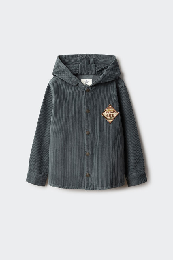 Springfield Kids Sobrecamisa pana ni&ntilde;o azul