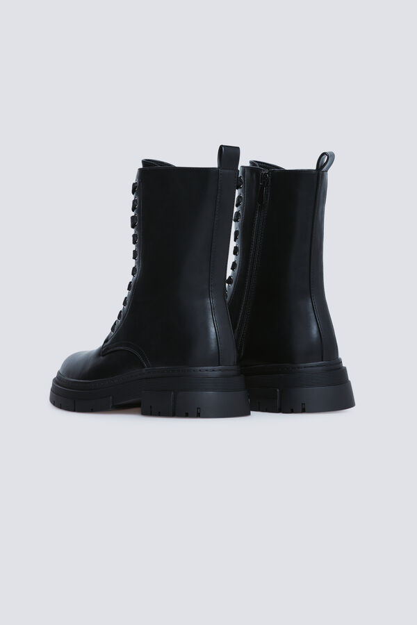 Springfield Botins militares com cadar&ccedil;o  preto