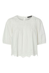 Pieces blusa manga curta 2/4 branco