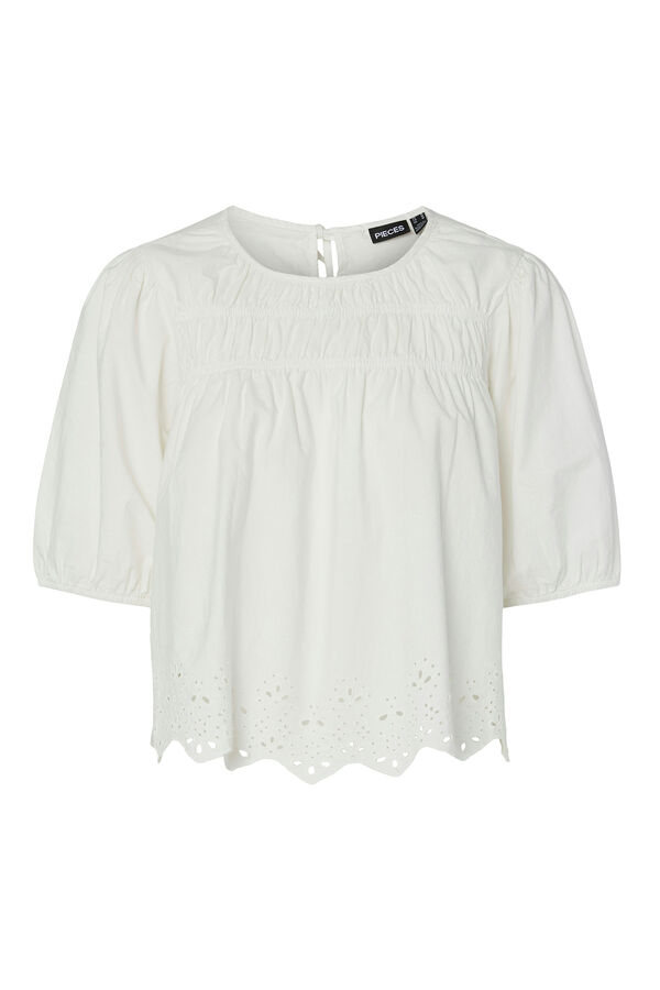 Pieces blusa manga curta 2/4 branco