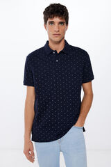 Springfield Polo piqu&eacute; estampado regular fit azul