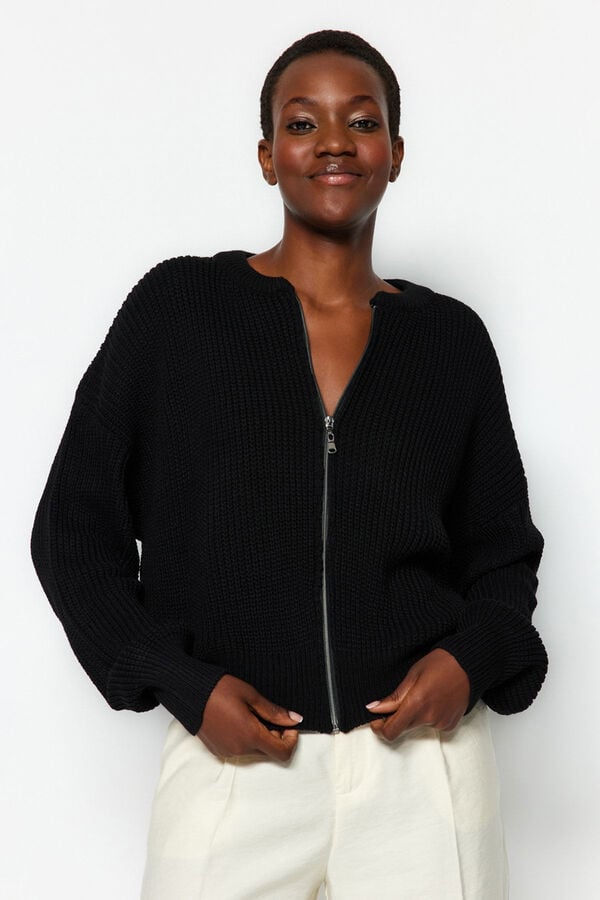 Trendyol C&aacute;rdigan de punto negro