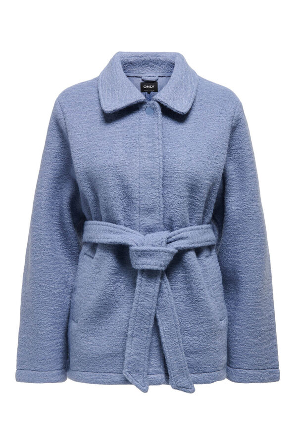 Only Trench de pa&ntilde;o azul