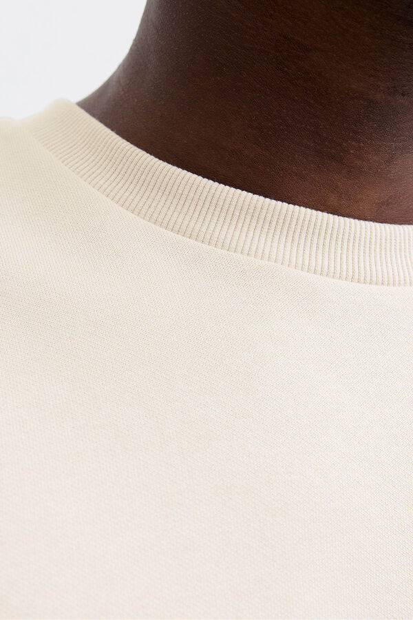 Jack & Jones Sweatshirt b&aacute;sico com logo cinzento