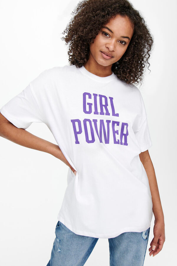 Springfield T-shirt oversize Feminism  branco