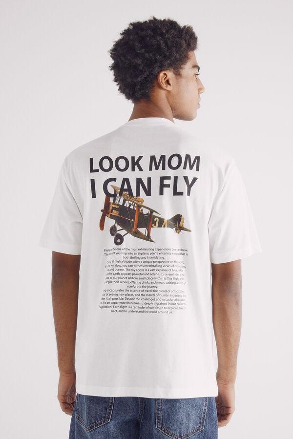 Springfield Camiseta I can fly marfil