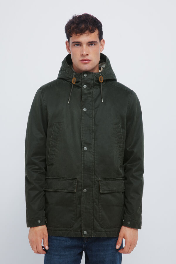 Springfield Parka de algod&atilde;o estampado