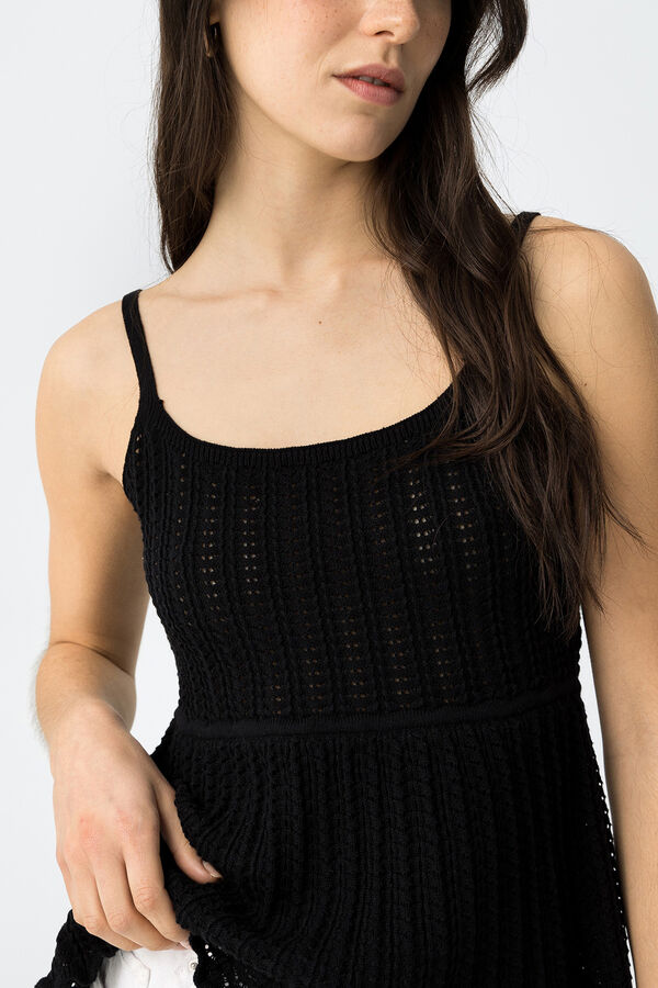 Tiffosi Top perfurado preto