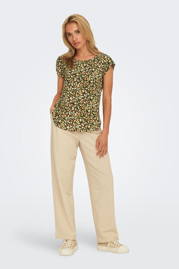 Only Camisola de manga curta cru