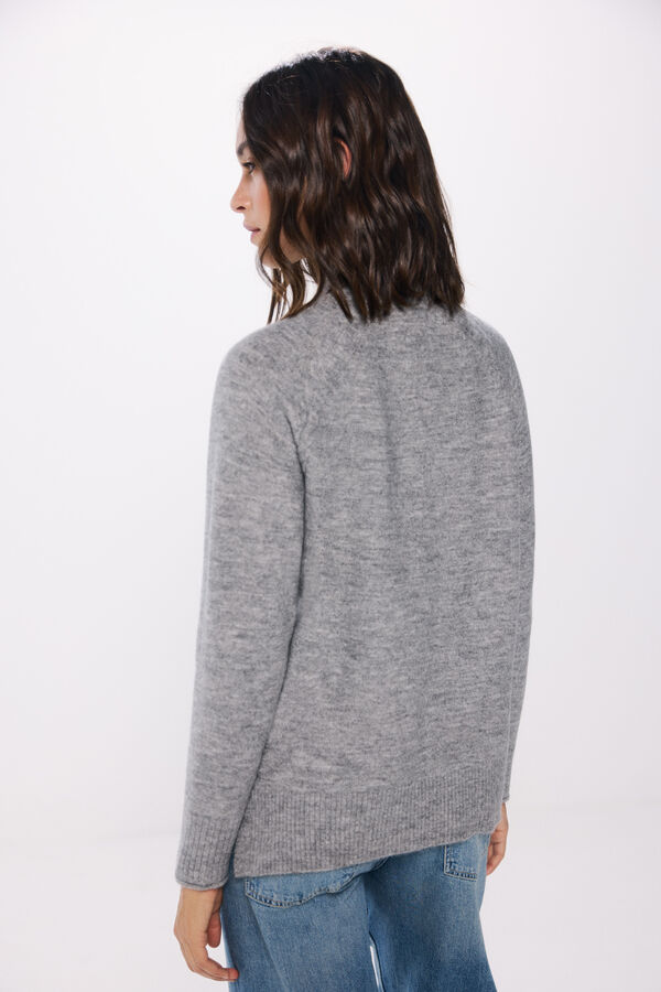 Springfield Su&eacute;ter longo com gola perkins cinzento