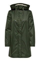 Only Parka con capucha verde