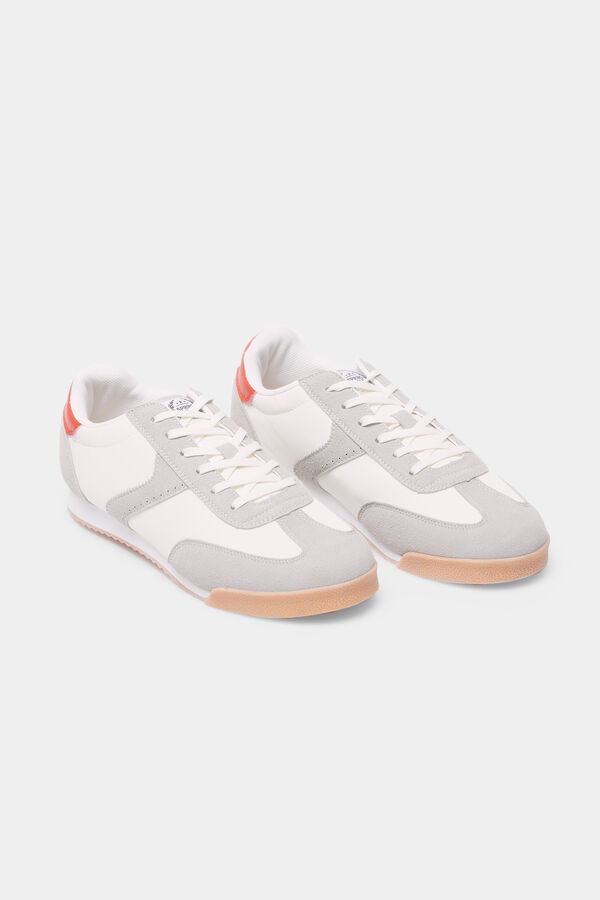 Springfield T&ecirc;nis de tecido estilo retr&ocirc; branco