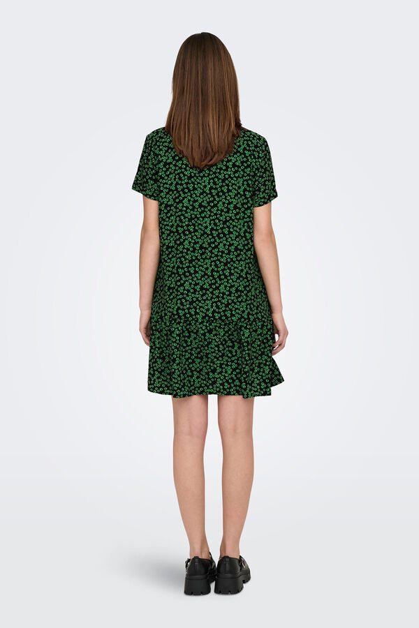 JDY Vestido camisero corto verde