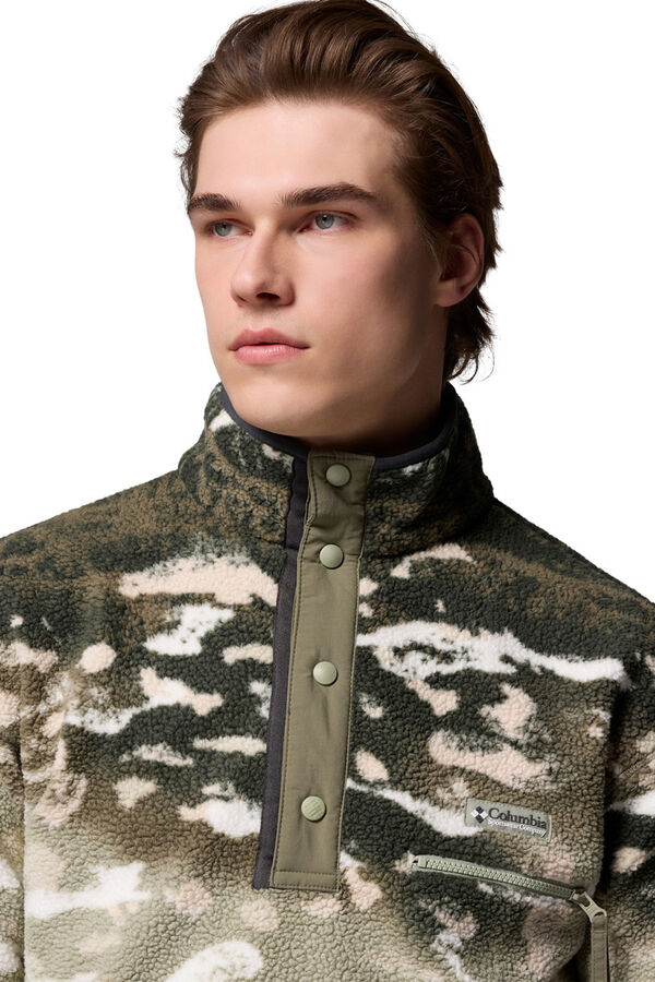 Columbia Forro polar com bot&otilde;es de press&atilde;o azul