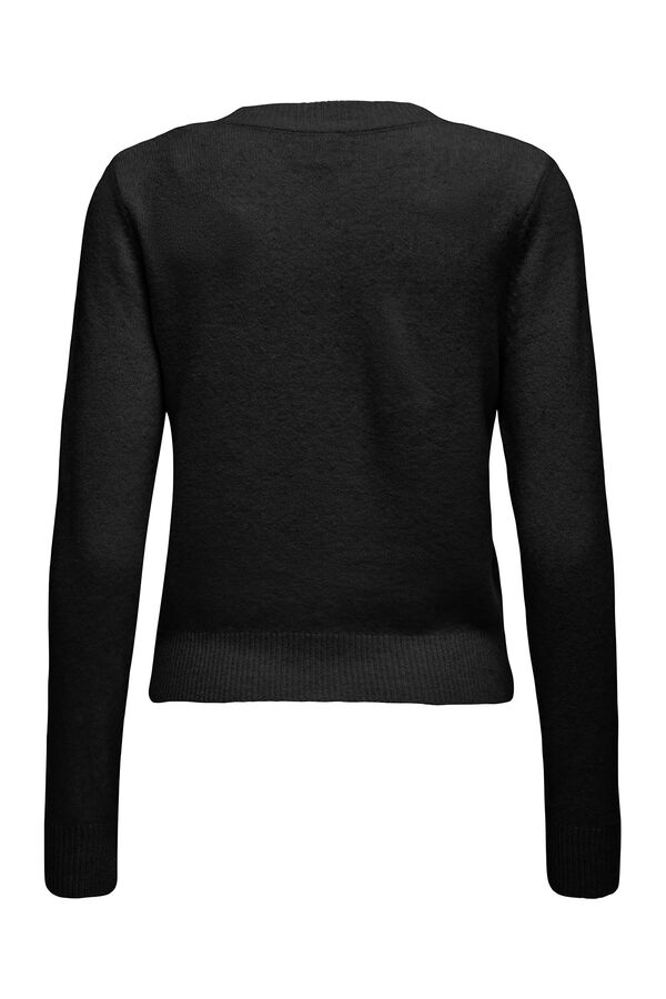 Only Suéter com pérolas preto