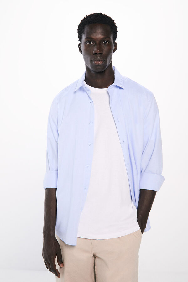 Springfield Camisa de vestir estrutura azul